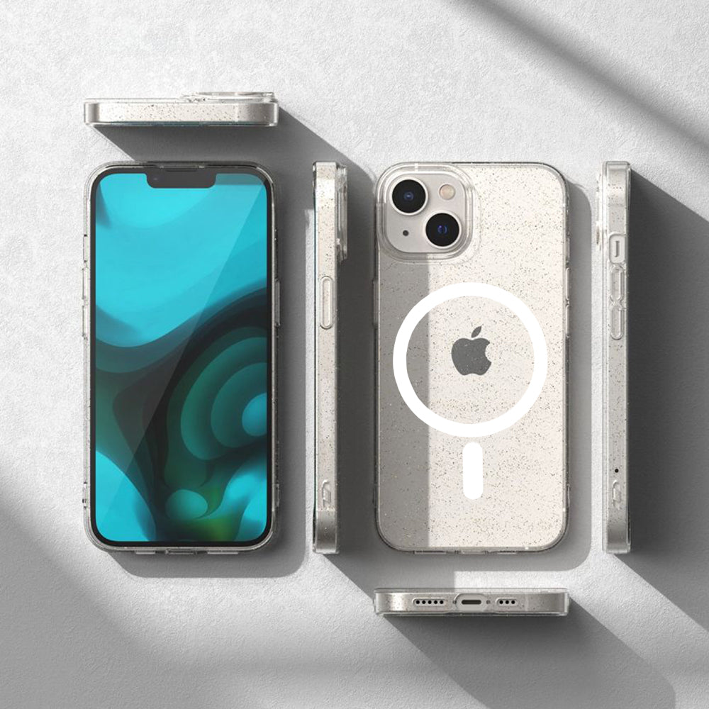 Husa MagSafe pentru Apple iPhone 11 Pro, Techsuit, SparkleSkin, Transparenta