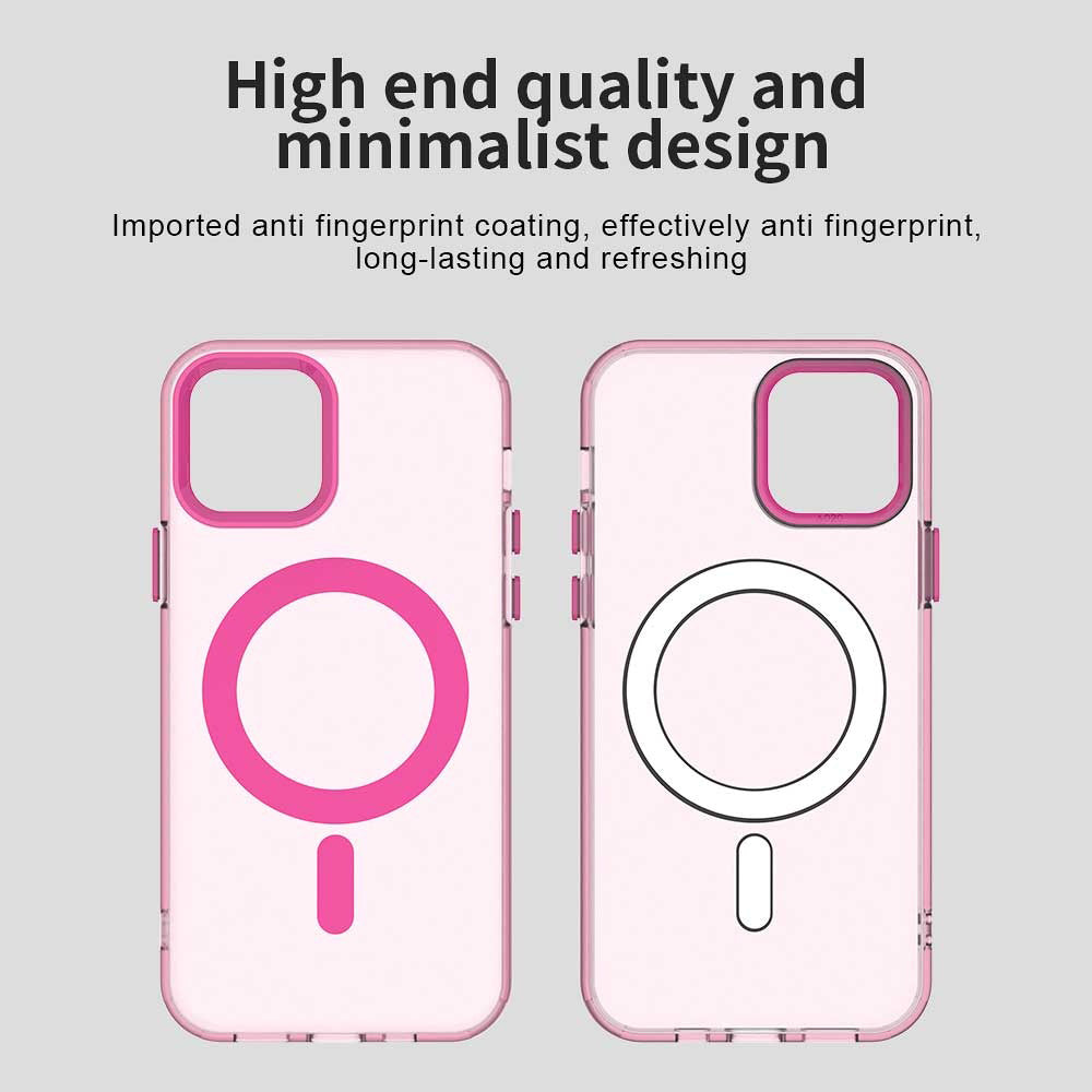 Husa MagSafe pentru Apple iPhone 12 / 12 Pro, Techsuit, CandyCase, Roz