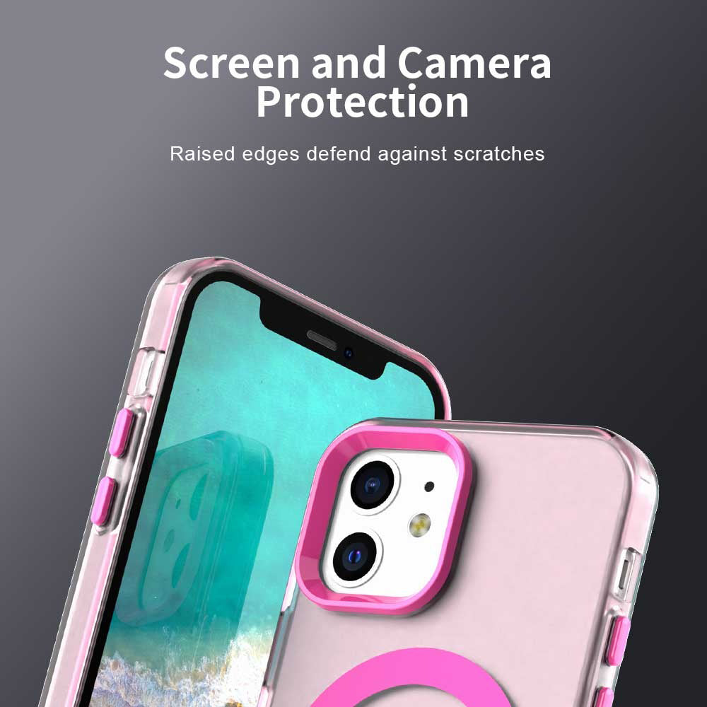 Husa MagSafe pentru Apple iPhone 12 / 12 Pro, Techsuit, CandyCase, Roz