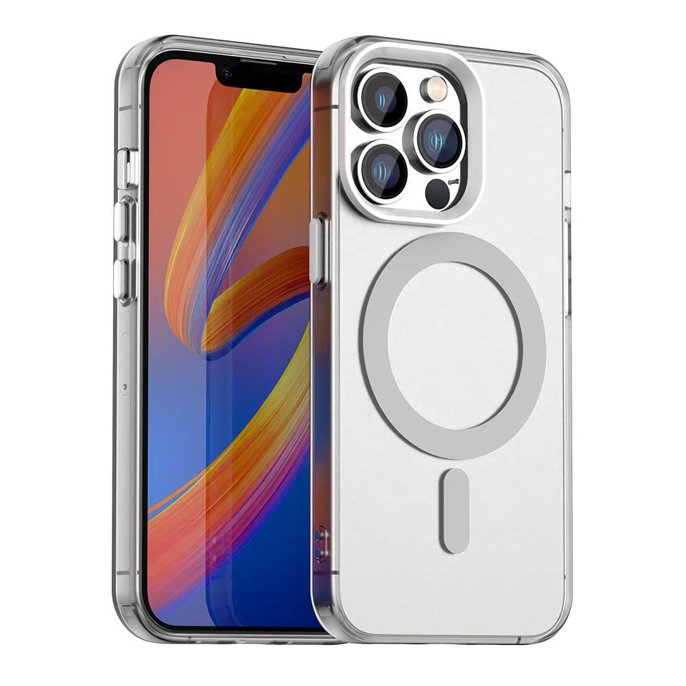 Husa MagSafe pentru Apple iPhone 12 Pro Max, Techsuit, CandyCase, Alba