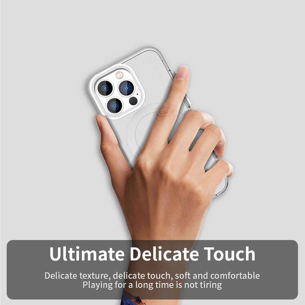 Husa MagSafe pentru Apple iPhone 12 Pro Max, Techsuit, CandyCase, Alba