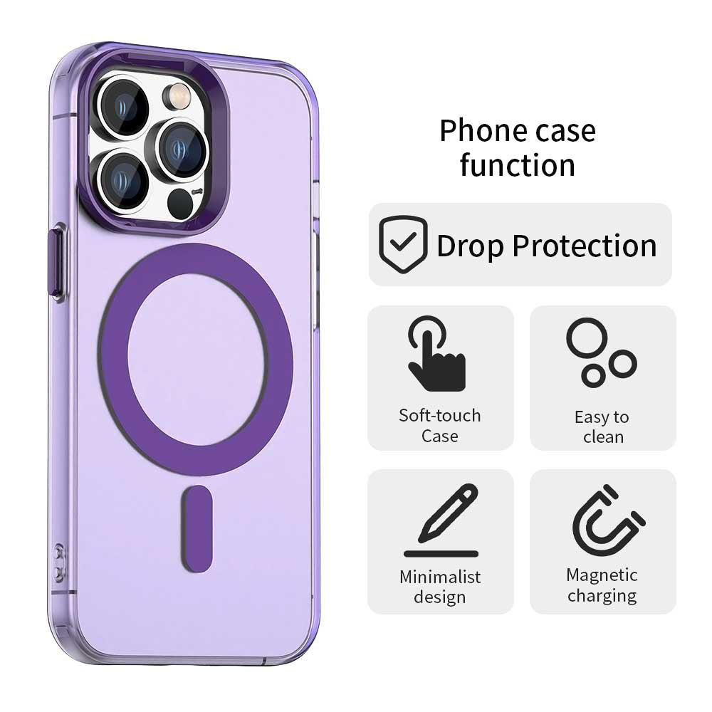 Husa MagSafe pentru Apple iPhone 12 Pro Max, Techsuit, CandyCase, Mov