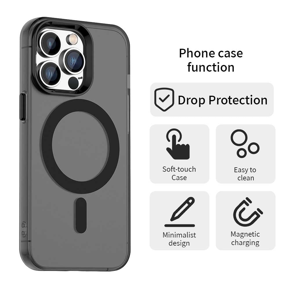 Husa MagSafe pentru Apple iPhone 12 Pro Max, Techsuit, CandyCase, Neagra