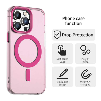 Husa MagSafe pentru Apple iPhone 12 Pro Max, Techsuit, CandyCase, Roz