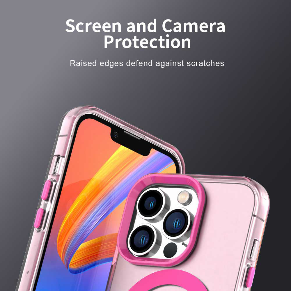 Husa MagSafe pentru Apple iPhone 12 Pro Max, Techsuit, CandyCase, Roz