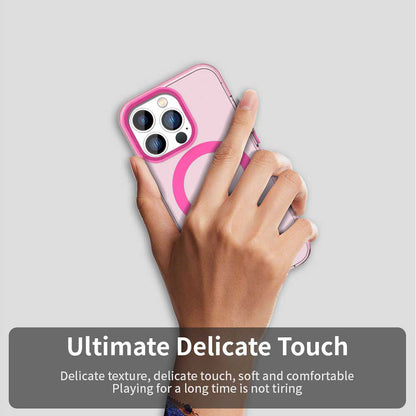 Husa MagSafe pentru Apple iPhone 12 Pro Max, Techsuit, CandyCase, Roz