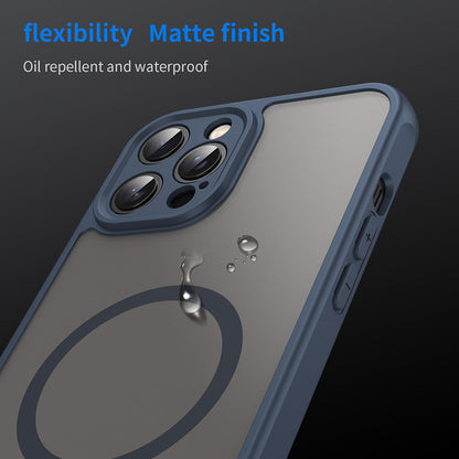 Husa MagSafe pentru Apple iPhone 12 Pro Max, Techsuit, HaloFrost II, Bleumarin