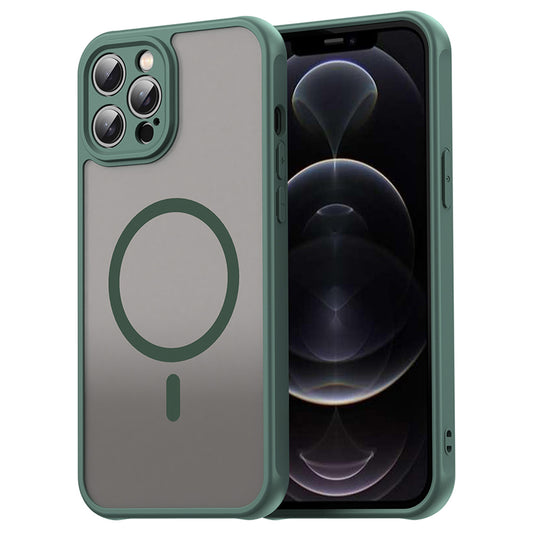 Husa MagSafe pentru Apple iPhone 12 Pro Max, Techsuit, HaloFrost II, Verde