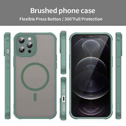 Husa MagSafe pentru Apple iPhone 12 Pro Max, Techsuit, HaloFrost II, Verde