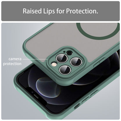 Husa MagSafe pentru Apple iPhone 12 Pro Max, Techsuit, HaloFrost II, Verde