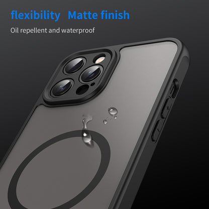 Husa MagSafe pentru Apple iPhone 12 Pro, Techsuit, HaloFrost II, Neagra