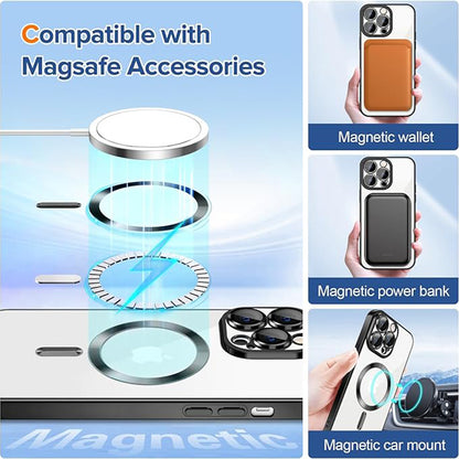 Husa MagSafe pentru Apple iPhone 12 Pro, Techsuit, Luxury Crystal, Neagra