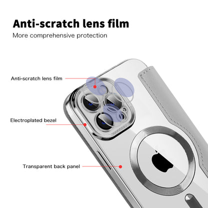 Husa MagSafe pentru Apple iPhone 12 Pro, Techsuit, SmartMag Book, Gri