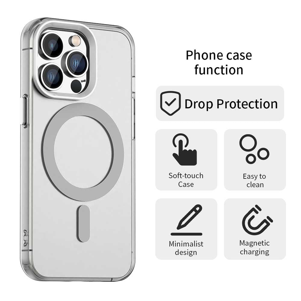 Husa MagSafe pentru Apple iPhone 13 Pro Max, Techsuit, CandyCase, Alba