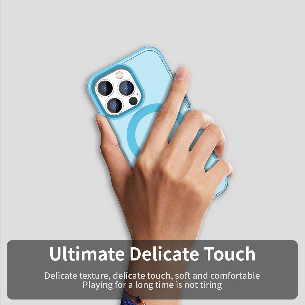 Husa MagSafe pentru Apple iPhone 13 Pro Max, Techsuit, CandyCase, Albastra