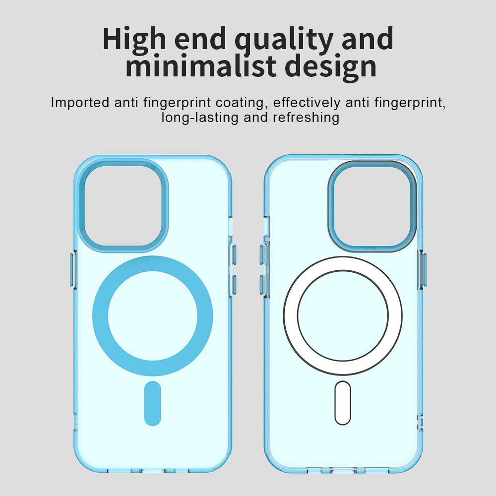 Husa MagSafe pentru Apple iPhone 13 Pro Max, Techsuit, CandyCase, Albastra