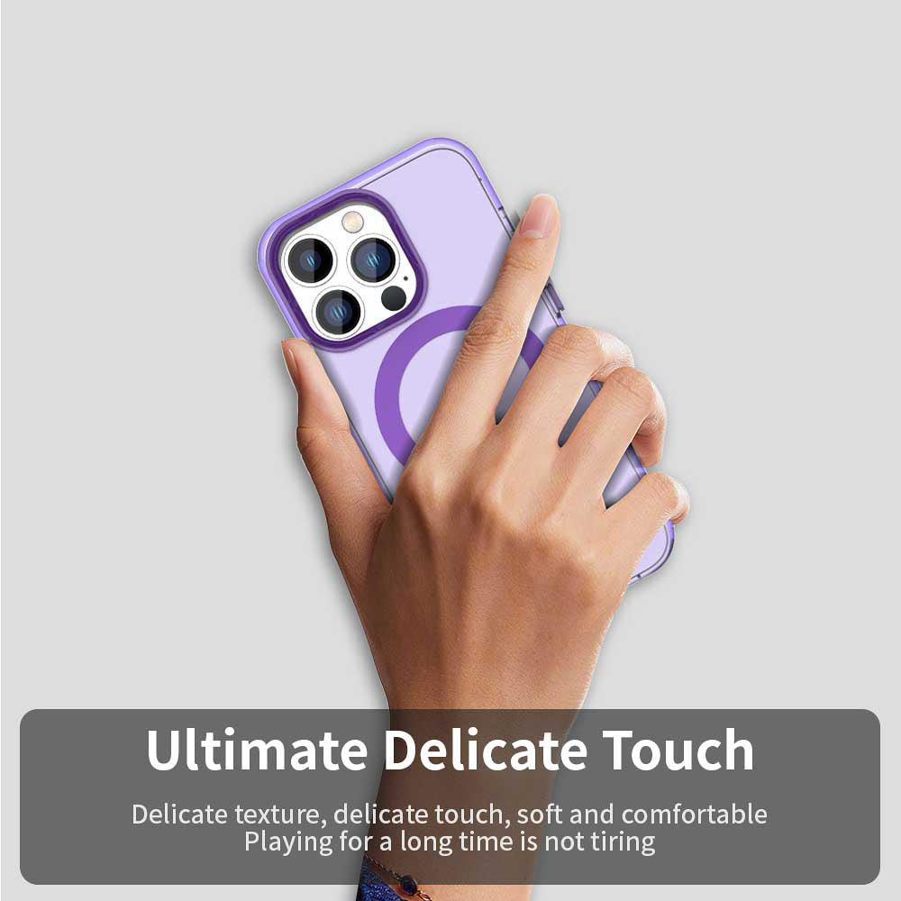 Husa MagSafe pentru Apple iPhone 13 Pro Max, Techsuit, CandyCase, Mov