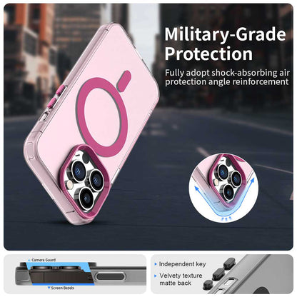 Husa MagSafe pentru Apple iPhone 13 Pro Max, Techsuit, CandyCase, Roz