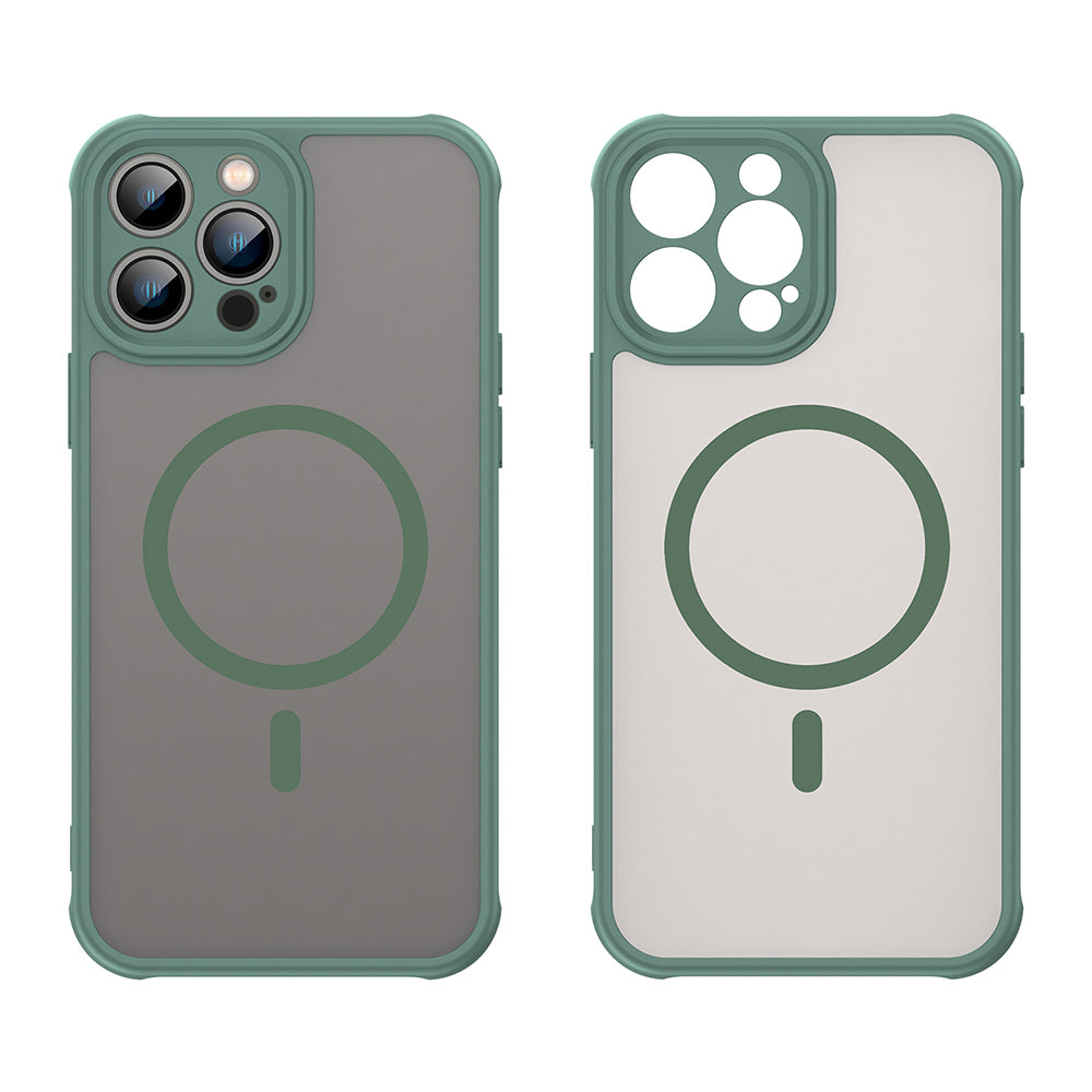 Husa MagSafe pentru Apple iPhone 13 Pro Max, Techsuit, HaloFrost II, Verde