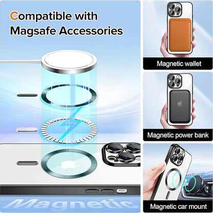 Husa MagSafe pentru Apple iPhone 13 Pro Max, Techsuit, Luxury Crystal, Neagra