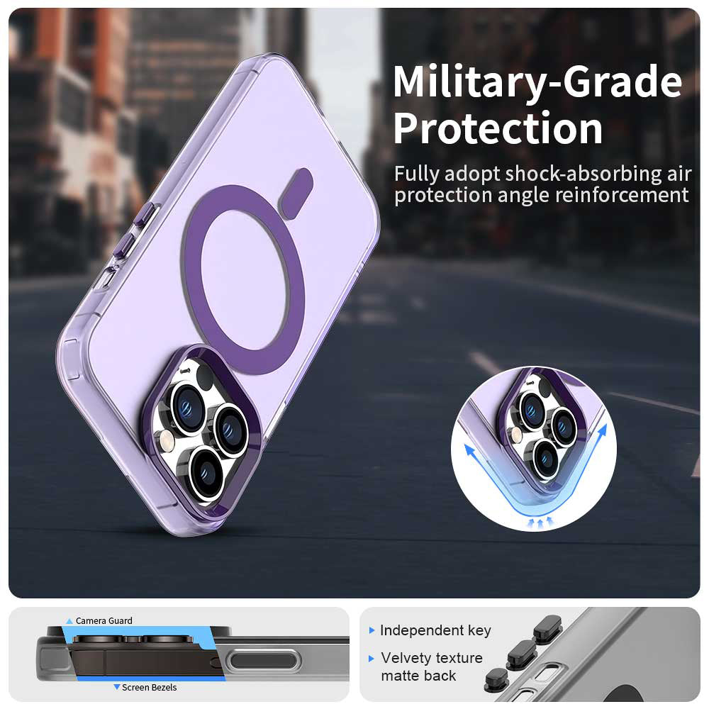 Husa MagSafe pentru Apple iPhone 13 Pro, Techsuit, CandyCase, Mov