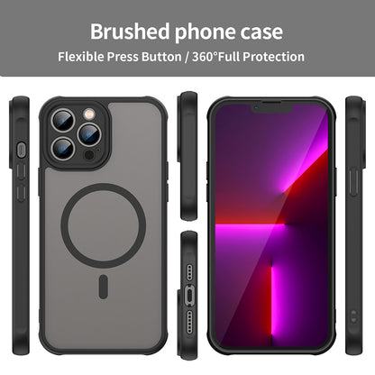 Husa MagSafe pentru Apple iPhone 13 Pro, Techsuit, HaloFrost II, Neagra