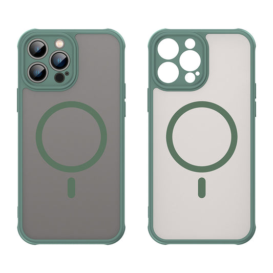 Husa MagSafe pentru Apple iPhone 13 Pro, Techsuit, HaloFrost II, Verde