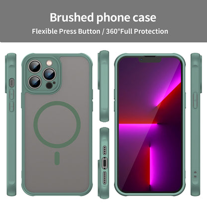 Husa MagSafe pentru Apple iPhone 13 Pro, Techsuit, HaloFrost II, Verde
