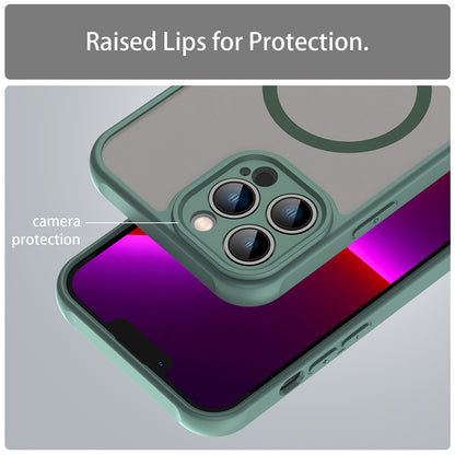Husa MagSafe pentru Apple iPhone 13 Pro, Techsuit, HaloFrost II, Verde