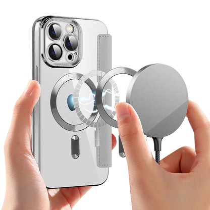 Husa MagSafe pentru Apple iPhone 13 Pro, Techsuit, SmartMag Book, Gri