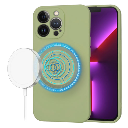 Husa MagSafe pentru Apple iPhone 13 Pro, Techsuit, SoftFlex, Matcha