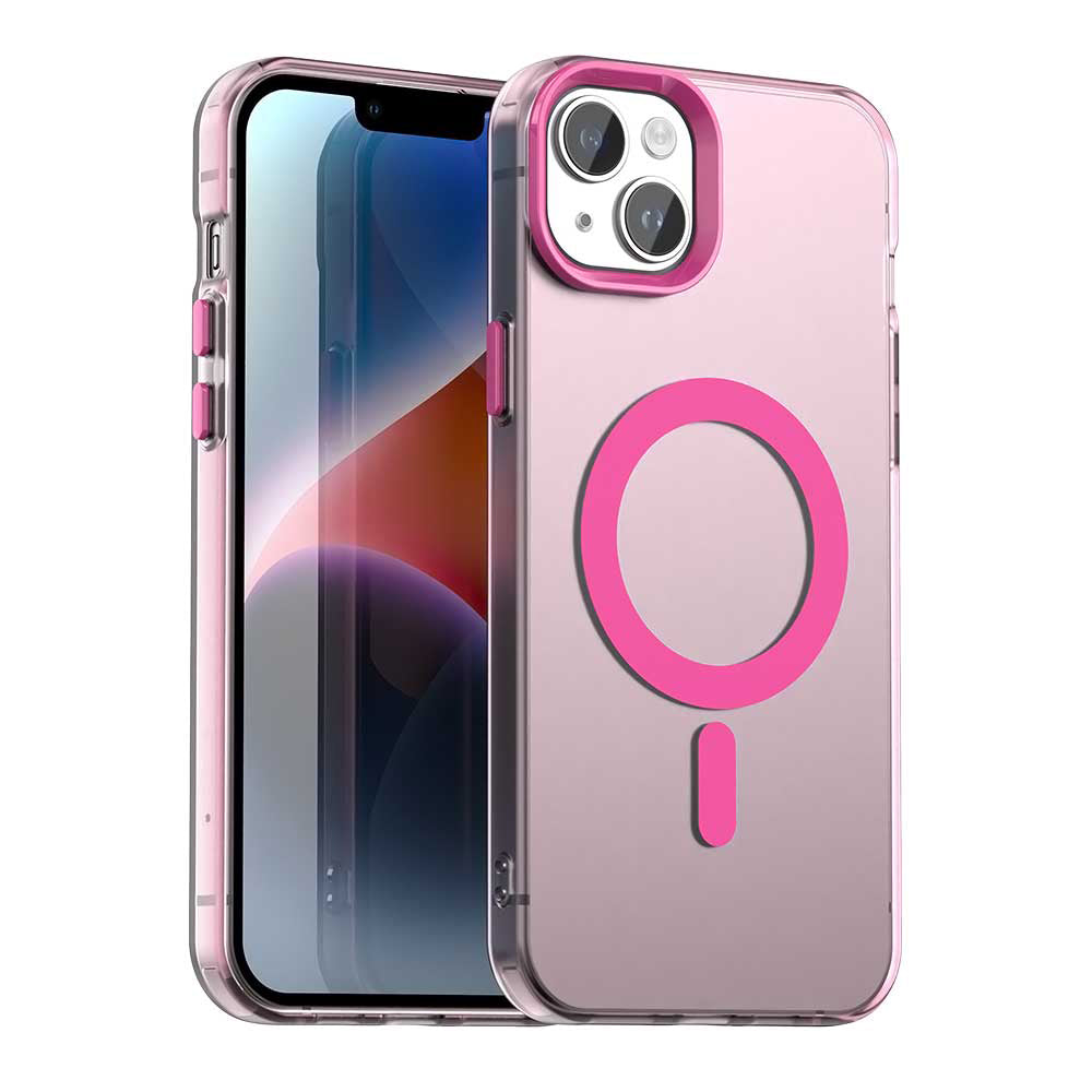 Husa MagSafe pentru Apple iPhone 13, Techsuit, CandyCase, Roz
