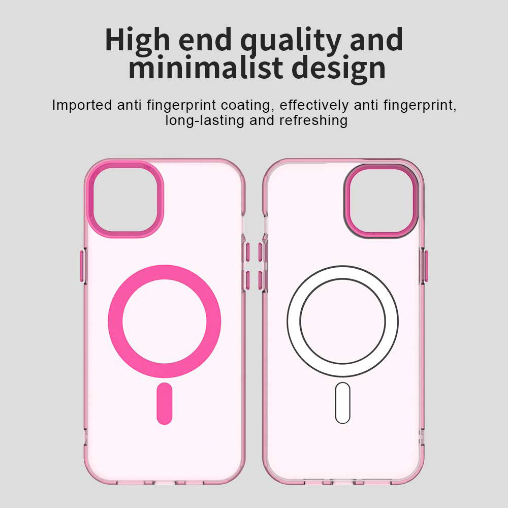 Husa MagSafe pentru Apple iPhone 13, Techsuit, CandyCase, Roz