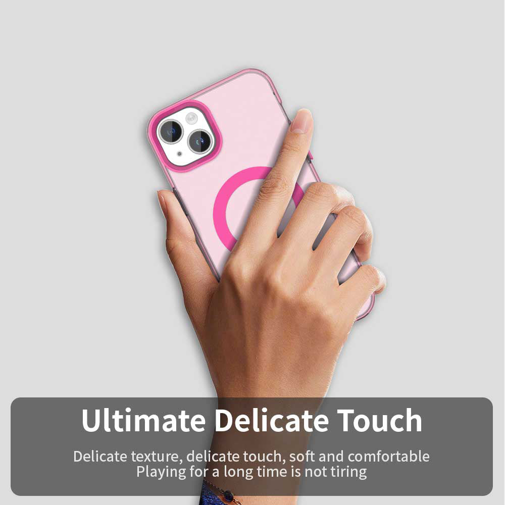 Husa MagSafe pentru Apple iPhone 13, Techsuit, CandyCase, Roz
