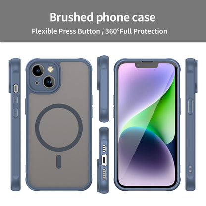 Husa MagSafe pentru Apple iPhone 13, Techsuit, HaloFrost II, Bleumarin