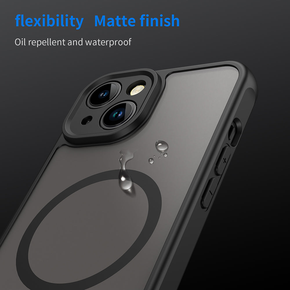 Husa MagSafe pentru Apple iPhone 13, Techsuit, HaloFrost II, Neagra