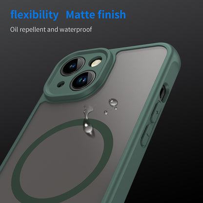 Husa MagSafe pentru Apple iPhone 13, Techsuit, HaloFrost II, Verde