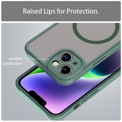 Husa MagSafe pentru Apple iPhone 13, Techsuit, HaloFrost II, Verde