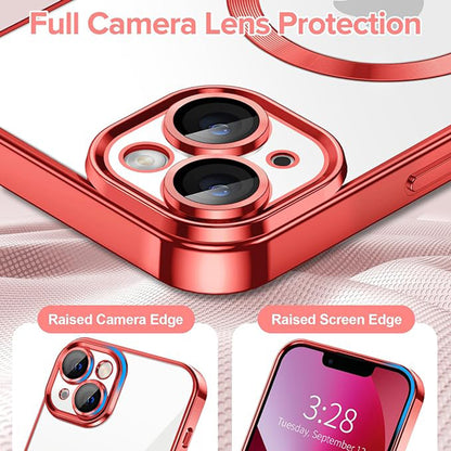 Husa MagSafe pentru Apple iPhone 13, Techsuit, Luxury Crystal, Rosie