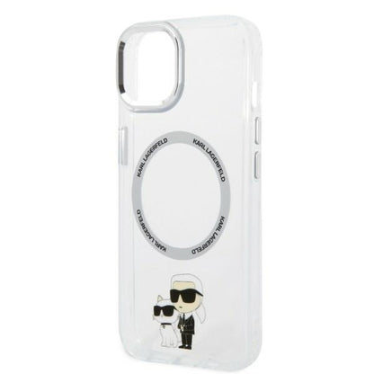 Husa MagSafe pentru Apple iPhone 14 Plus, Karl Lagerfeld, Ikonik Karl & Choupette, Transparenta