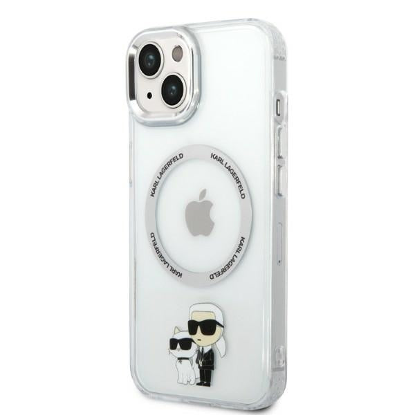 Husa MagSafe pentru Apple iPhone 14 Plus, Karl Lagerfeld, Ikonik Karl & Choupette, Transparenta