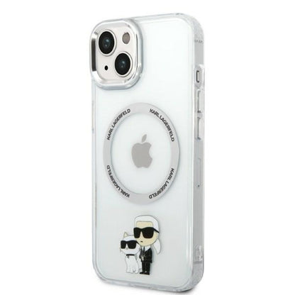 Husa MagSafe pentru Apple iPhone 14 Plus, Karl Lagerfeld, Ikonik Karl & Choupette, Transparenta