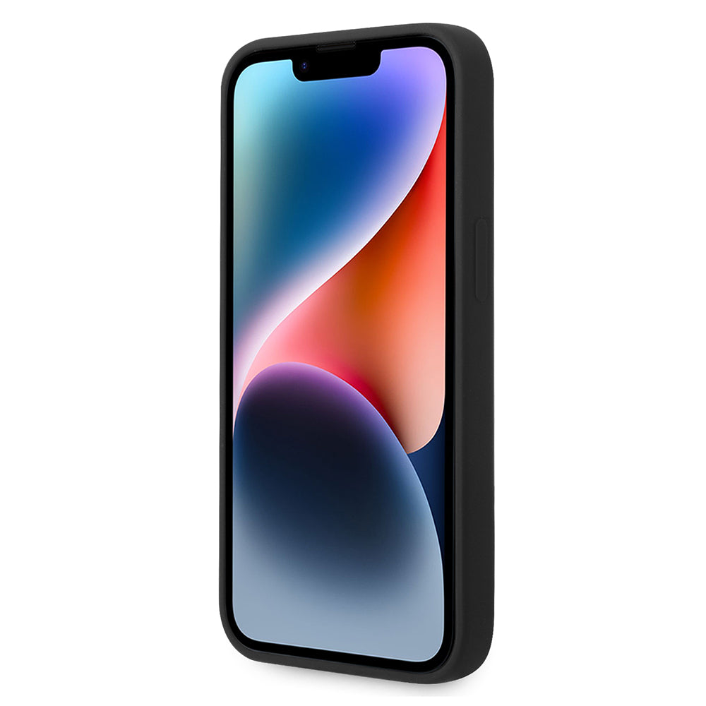 Husa MagSafe pentru Apple iPhone 14 Plus, Karl Lagerfeld, Silicone Choupette's Head, Neagra