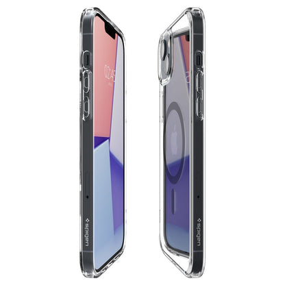 Husa MagSafe pentru Apple iPhone 14 Plus, Spigen, Ultra Hybrid Carbon, Transparenta