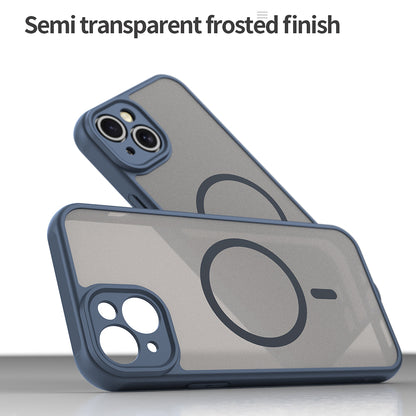 Husa MagSafe pentru Apple iPhone 14 Plus, Techsuit, HaloFrost II, Bleumarin