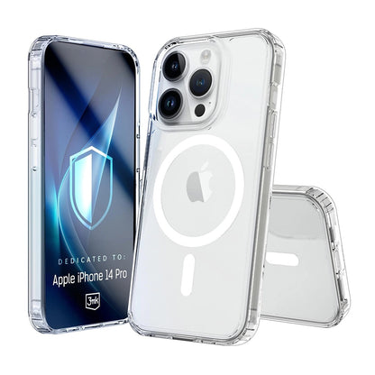 Husa MagSafe pentru Apple iPhone 14 Pro, 3MK, Armor MagCase, Transparenta