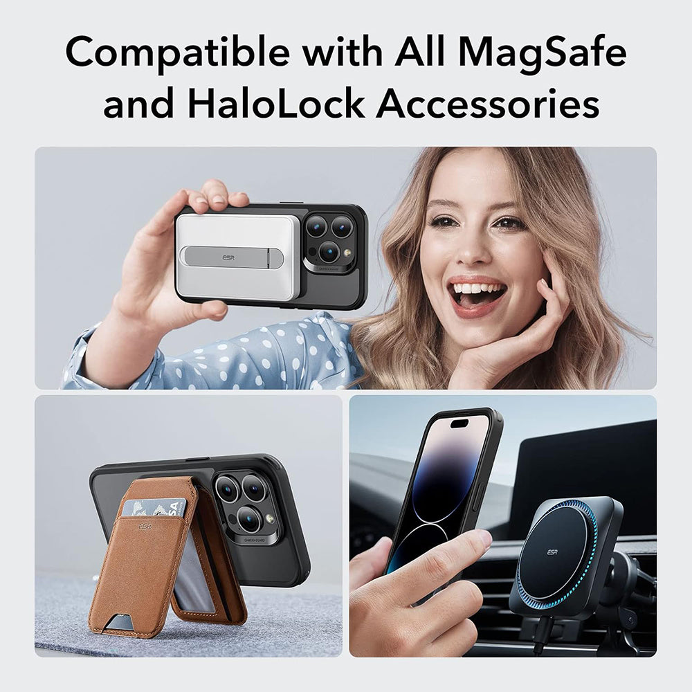 Husa MagSafe pentru Apple iPhone 14 Pro, ESR, Classic Hybrid, Neagra Satinata