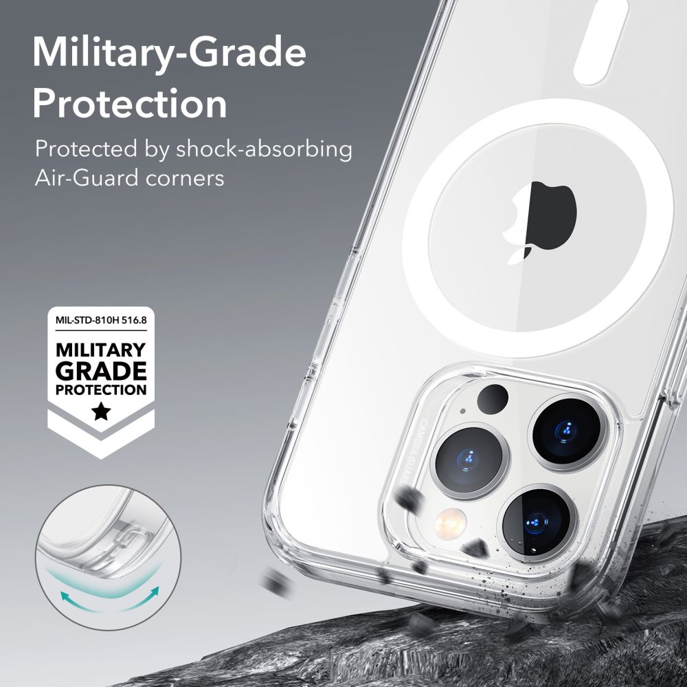 Husa MagSafe pentru Apple iPhone 14 Pro, ESR, Classic Hybrid, Transparenta