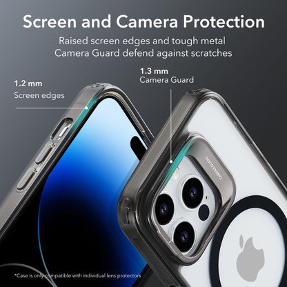 Husa MagSafe pentru Apple iPhone 14 Pro Max, ESR, Classic Kickstand, Neagra Transparenta