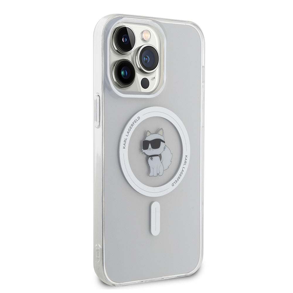 Husa MagSafe pentru Apple iPhone 14 Pro Max, Karl Lagerfeld, IML Choupette, Transparenta